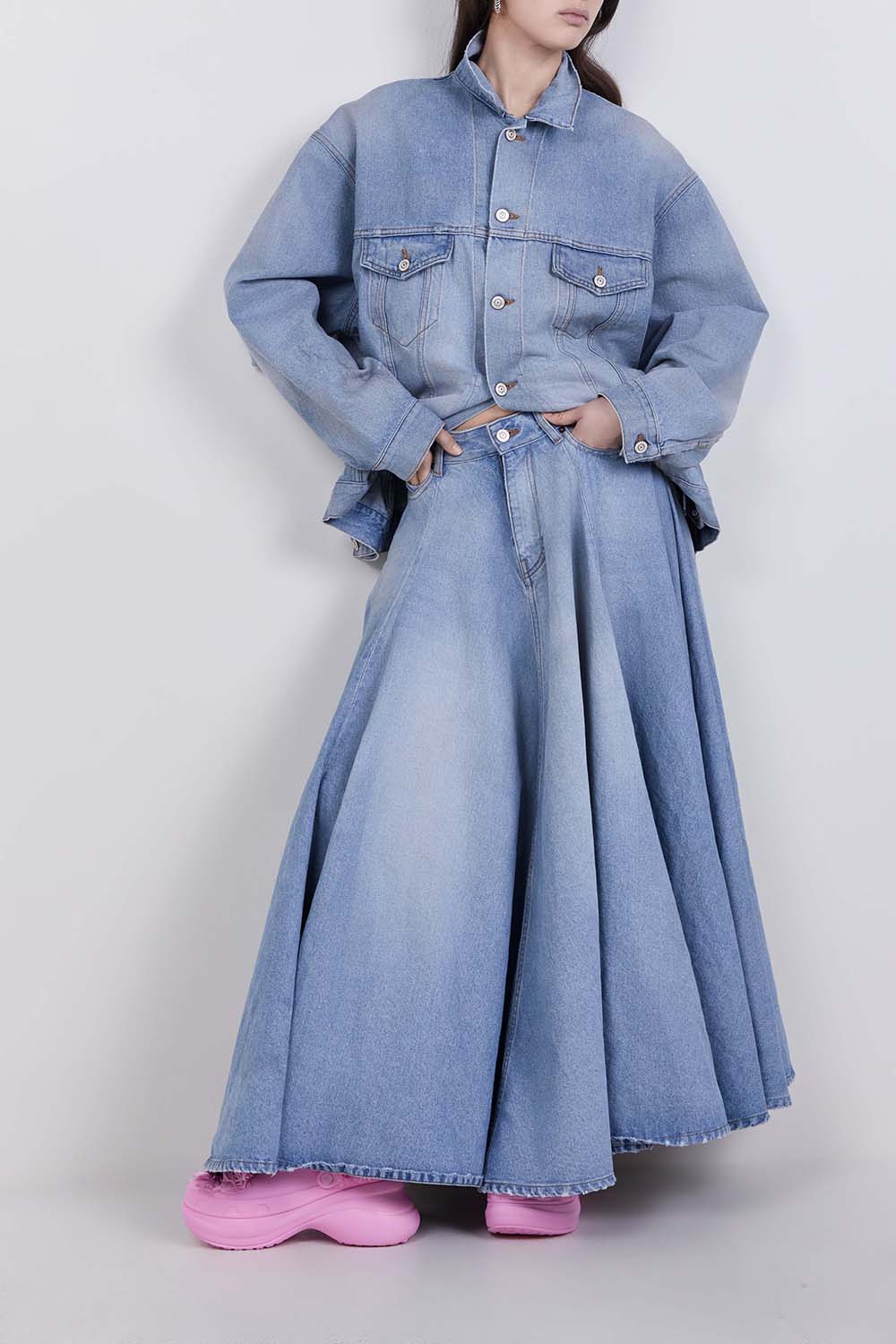 חצאית ג'ינס מקסי